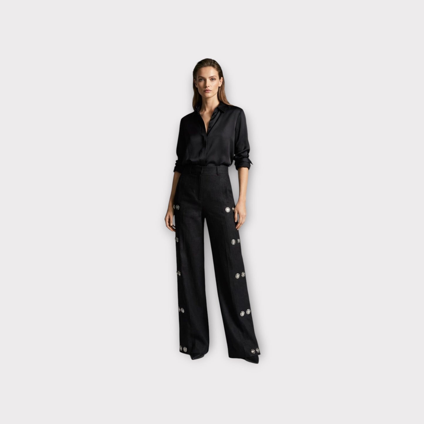 Loewe Linen Snapped Trousers