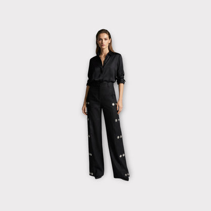 Loewe Linen Snapped Trousers