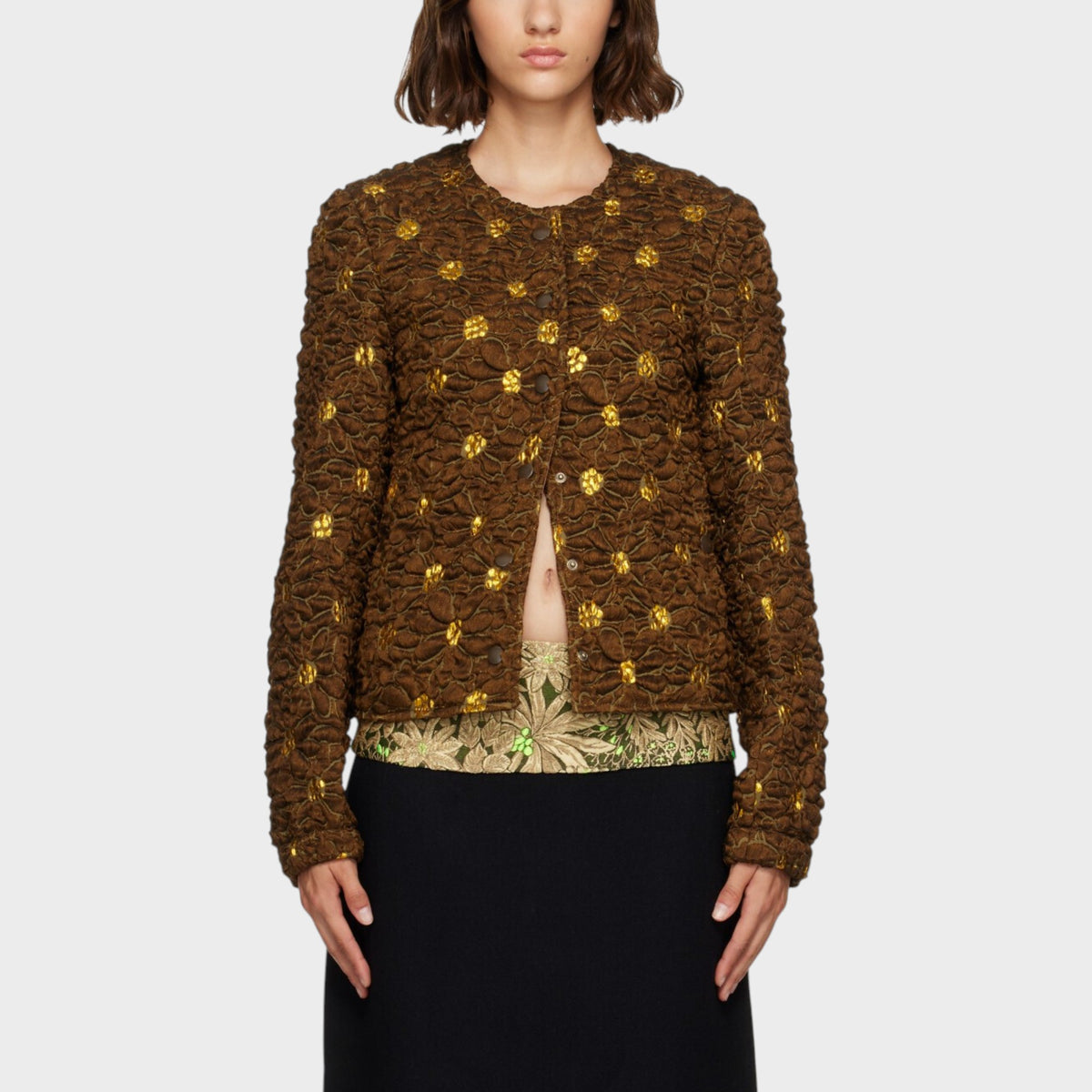 Dries Van Noten Vitsa Nylon & Linen Bomber