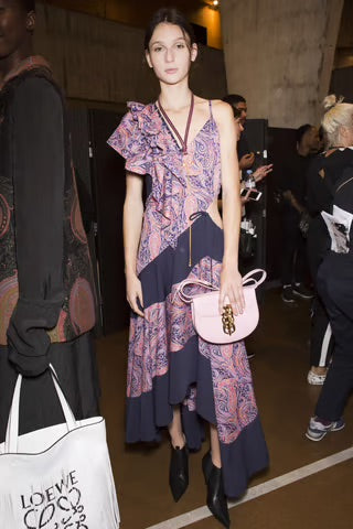 Loewe Asymmetric Paisley Ruffle Dress