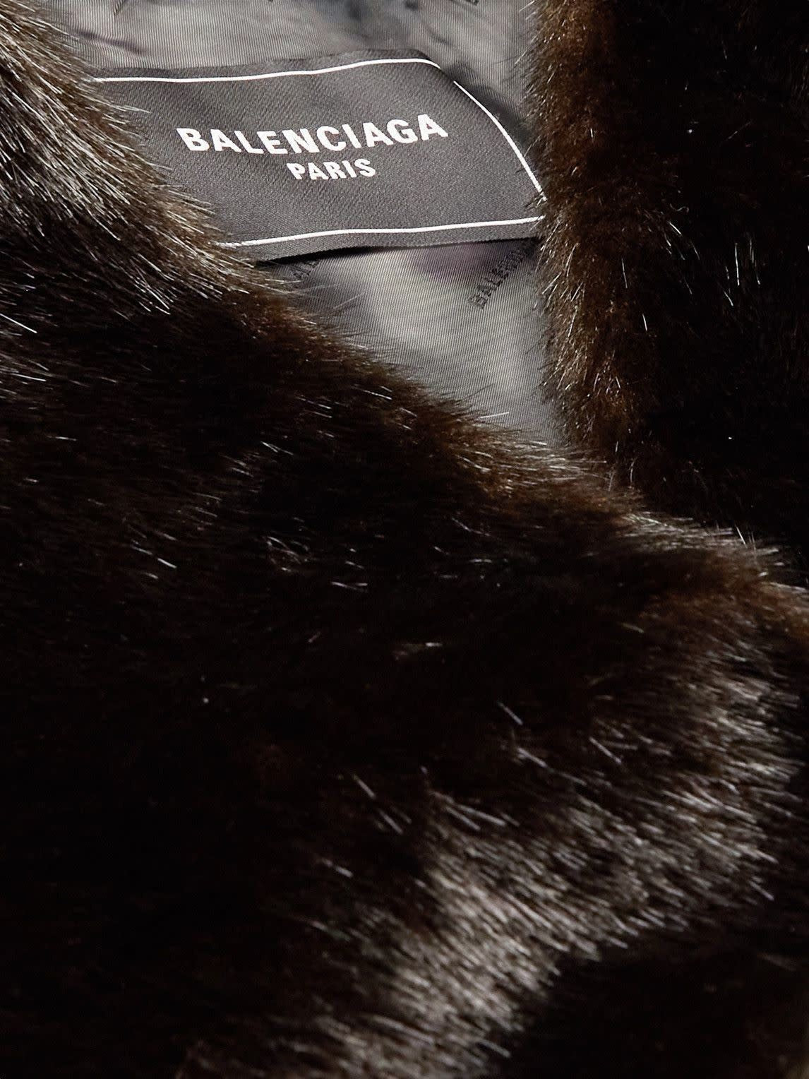 Balenciaga Fur Wrapped Long Coat