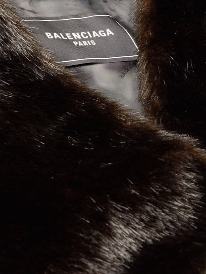 Balenciaga Fur Wrapped Long Coat