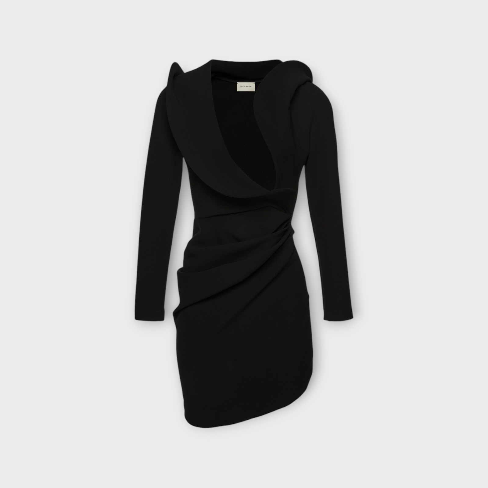 Magda Butrym V-Neck Ruffled Mini Dress