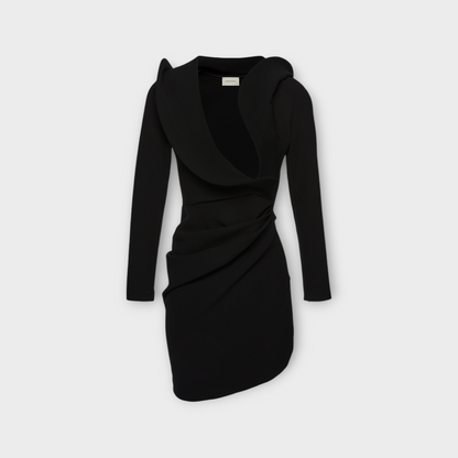 Magda Butrym V-Neck Ruffled Mini Dress