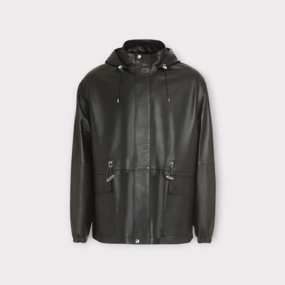 Loewe Lamb Leather Hooded Jacket