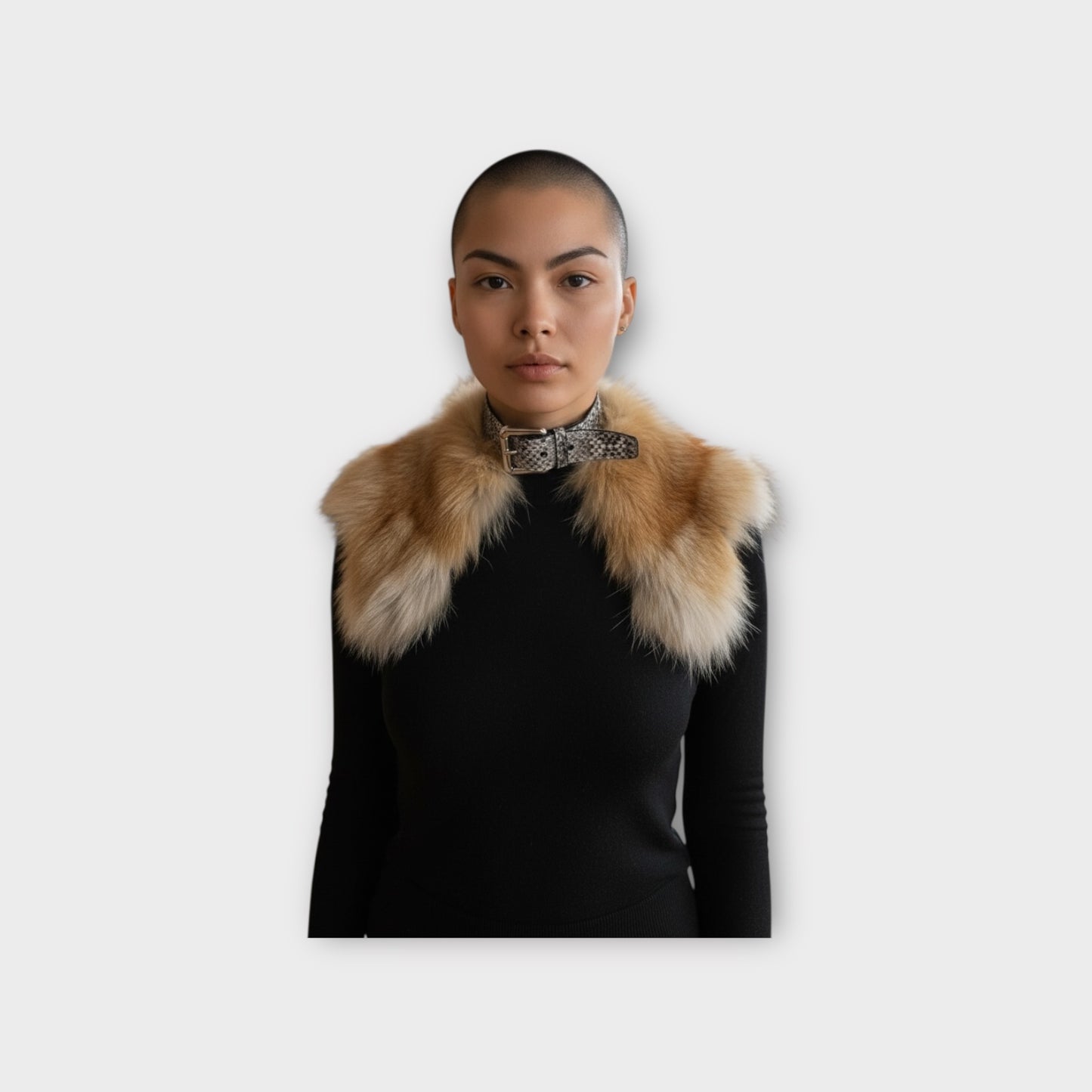 Loewe Fox Fur and Python Collar