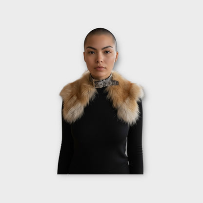 Loewe Fox Fur and Python Collar