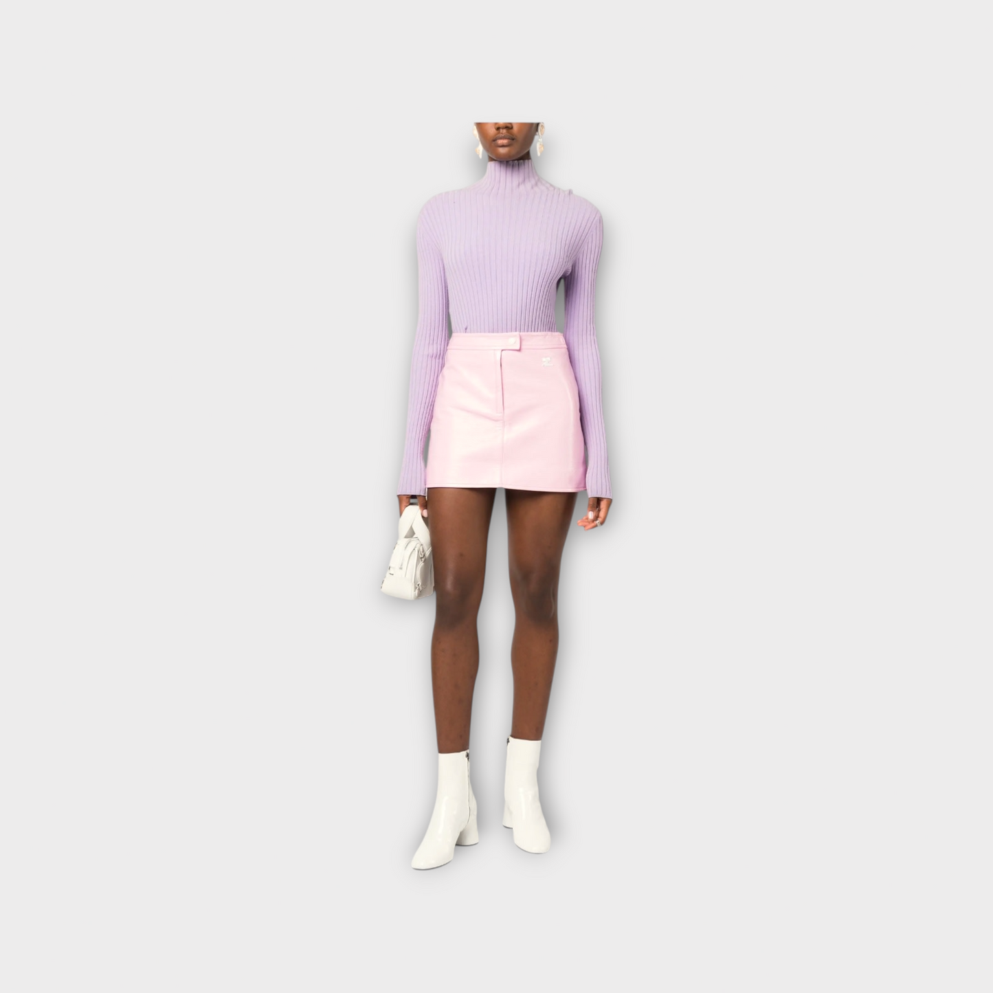 Courrèges Reedition Vinyl Mini Skirt