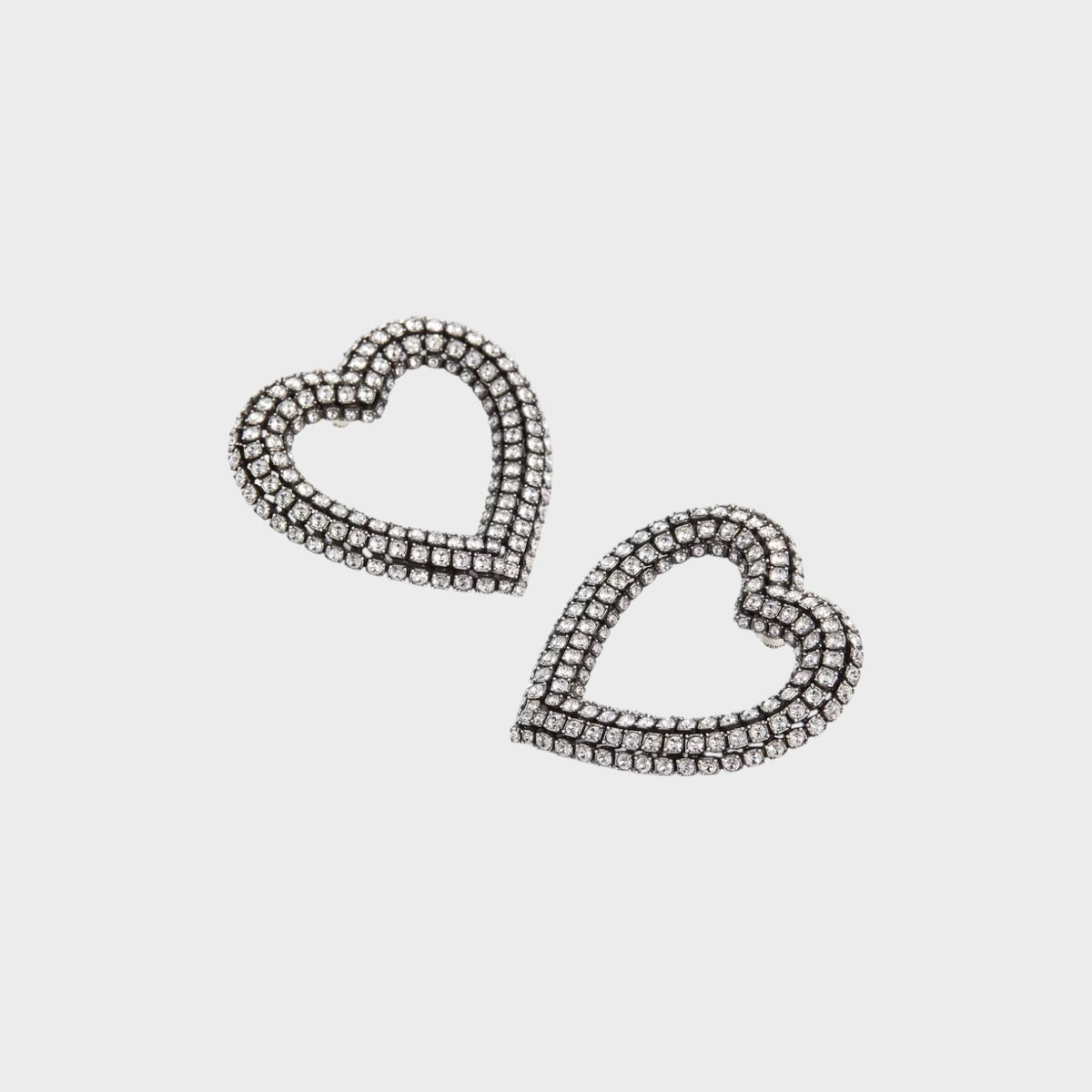 Balenciaga Heart Ear Strass Earring