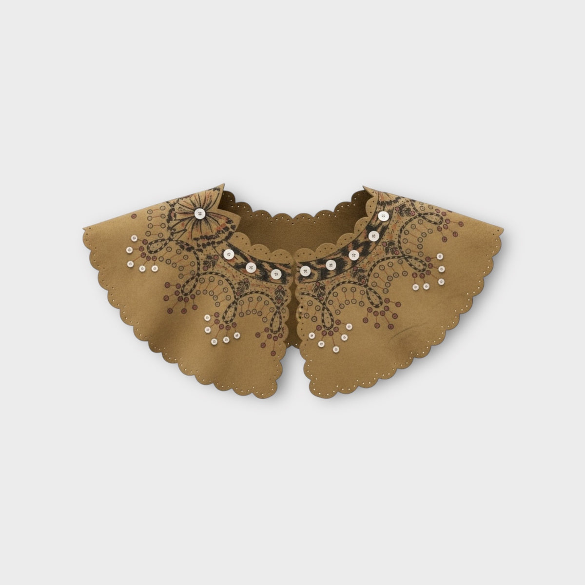 Loewe Gold Suede Shoulder Cape