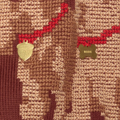 Tasoni Bode Scottie Wool Sweater with dog tag detail