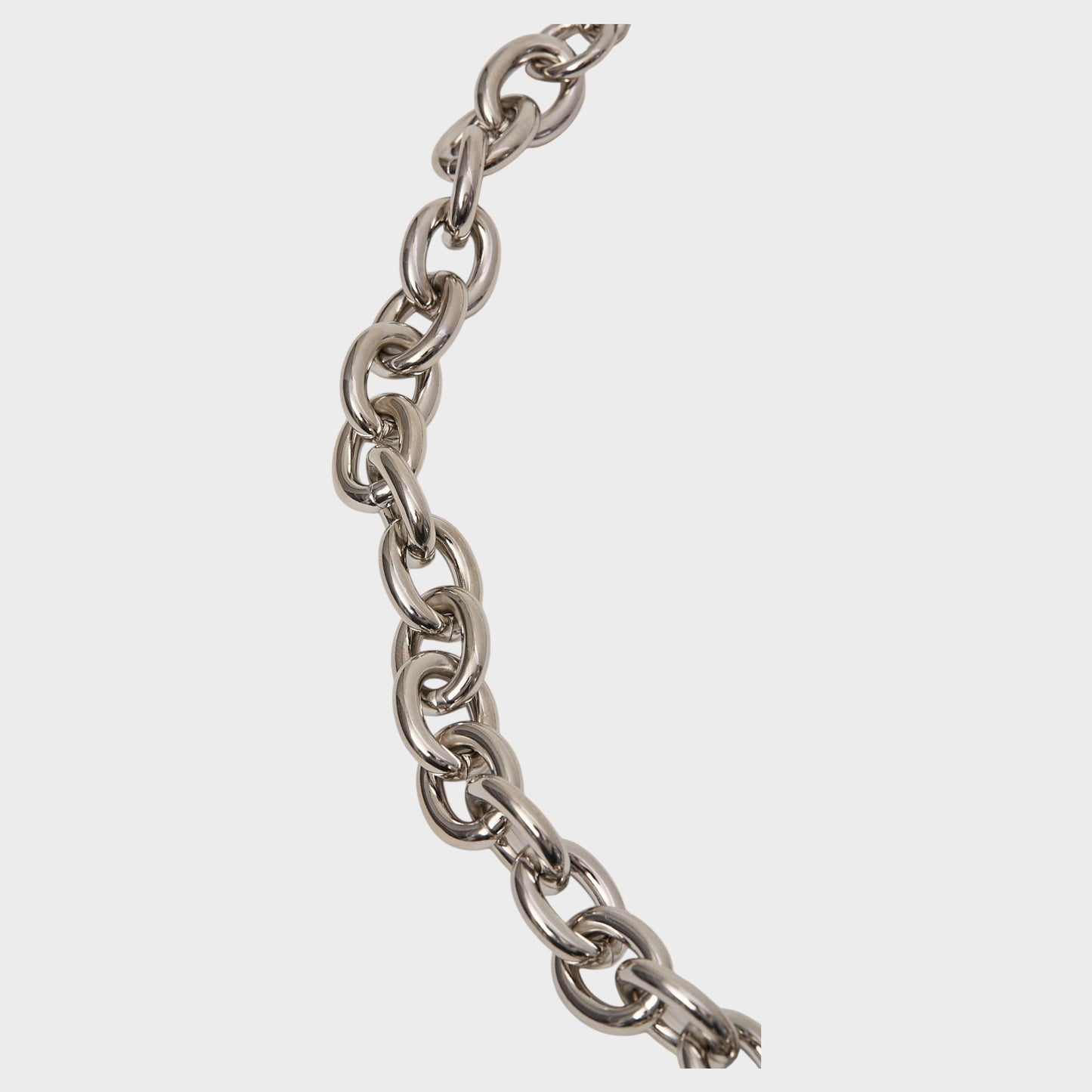 Tasoni Marie Adam-Leenaerdt silver-tone brass chunky chain necklace with a silver pendant.