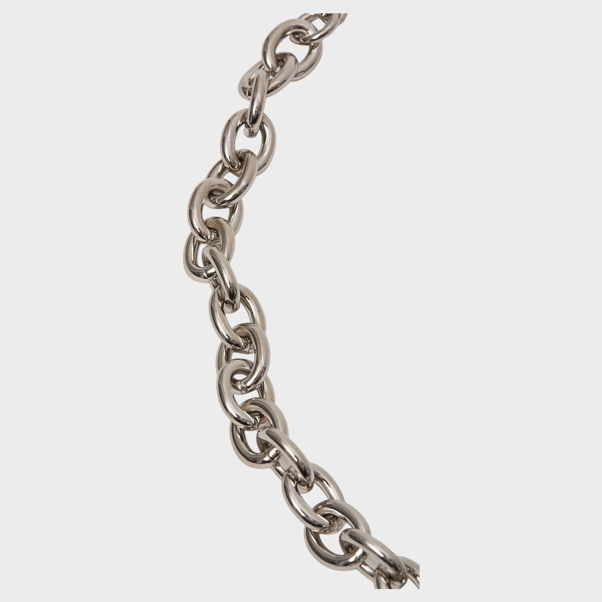 Tasoni Marie Adam-Leenaerdt silver-tone brass chunky chain necklace with a silver pendant.