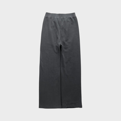 Tasoni Marie Adam-Leenaerdt jersey tracksuit skirt pants in charcoal grey with elastic waistband and wide leg.