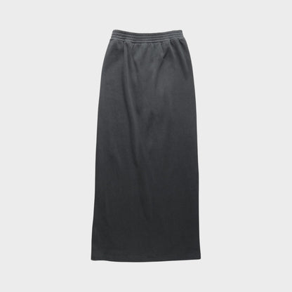 Tasoni Marie Adam-Leenaerdt dark grey jersey tracksuit skirt pants with elastic waistband.