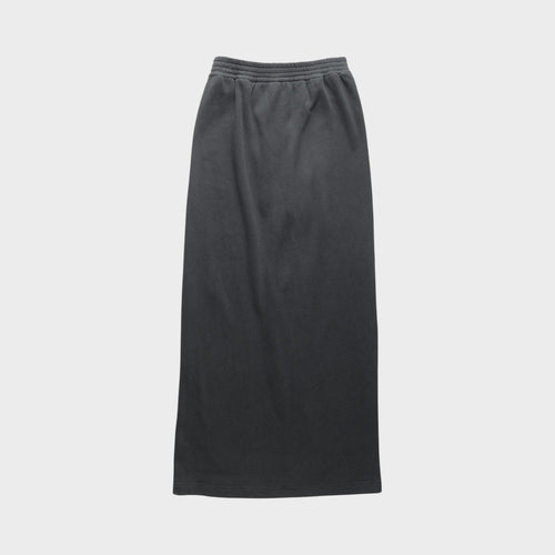Tasoni Marie Adam-Leenaerdt dark grey jersey tracksuit skirt pants with elastic waistband.