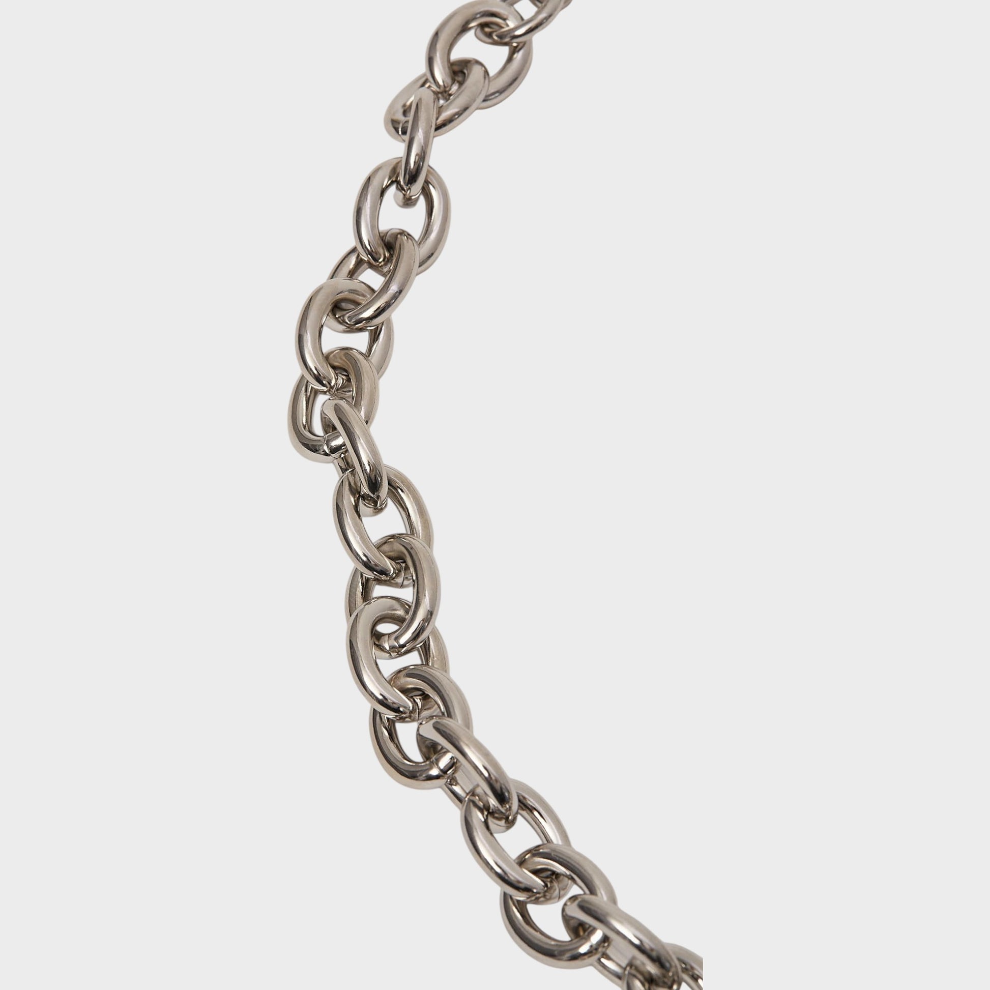 Tasoni Marie Adam-Leenaerdt chunky silver-tone brass chain necklace with a pink pendant