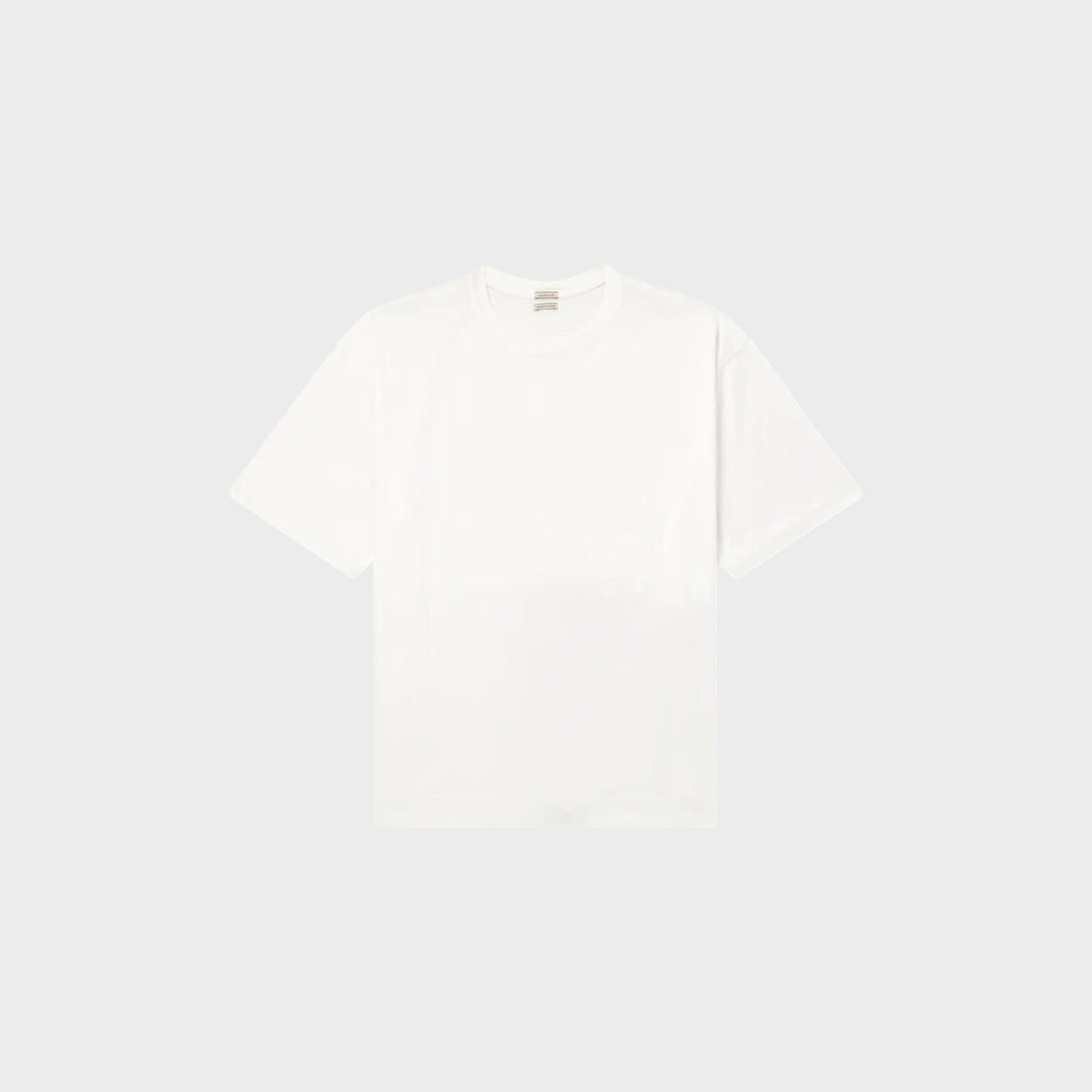 Massimo Alba Nevis white cotton T-shirt from Tasoni, featuring a classic crew neck and short sleeves.