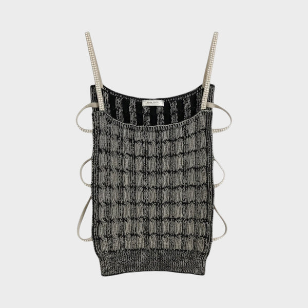 Nina Ricci Cropped Crystal Top