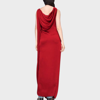 Maison Margiela Satin Draped Maxi Dress
