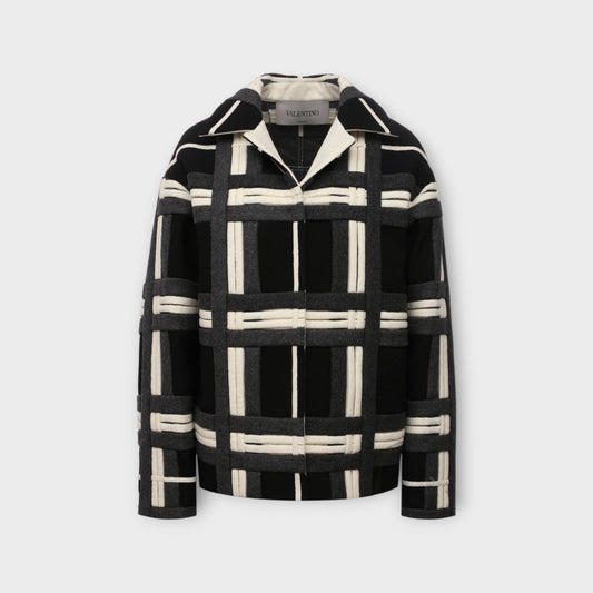 Valentino Patchwork Notch Blazer