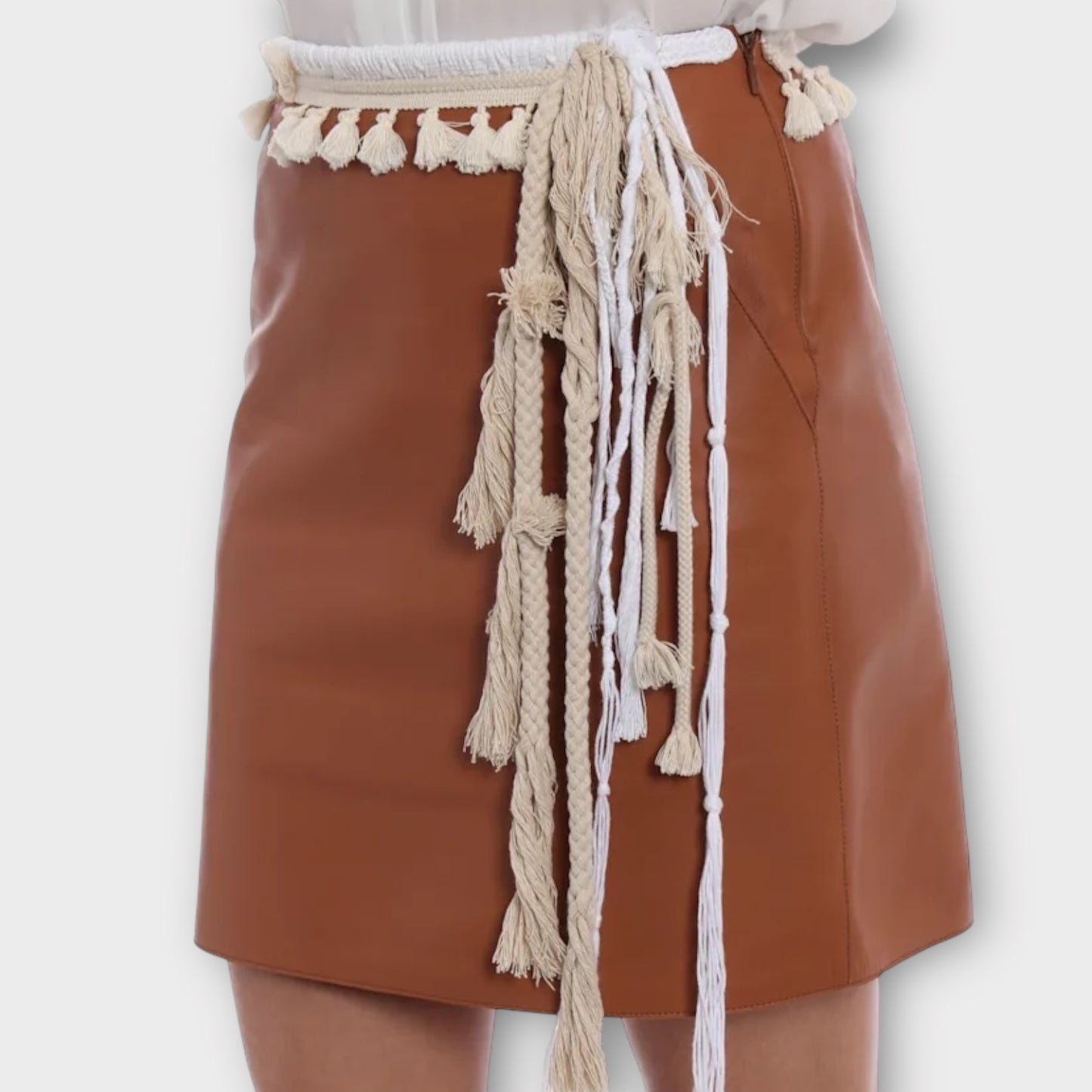 Loewe Nappa Leather Rope Belt Skirt