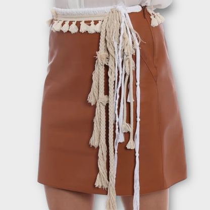 Loewe Nappa Leather Rope Belt Skirt