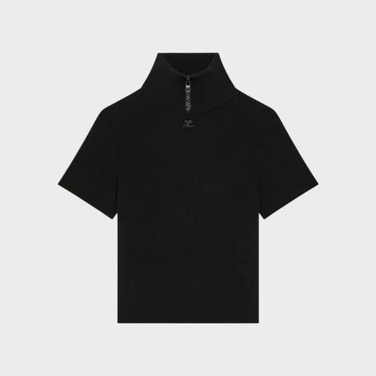 Courrèges Milano Zipped Knit Top