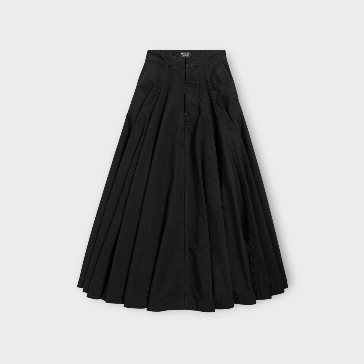 Balenciaga Godet Cotton Maxi Skirt