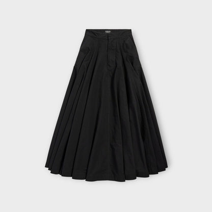 Balenciaga Godet Cotton Maxi Skirt