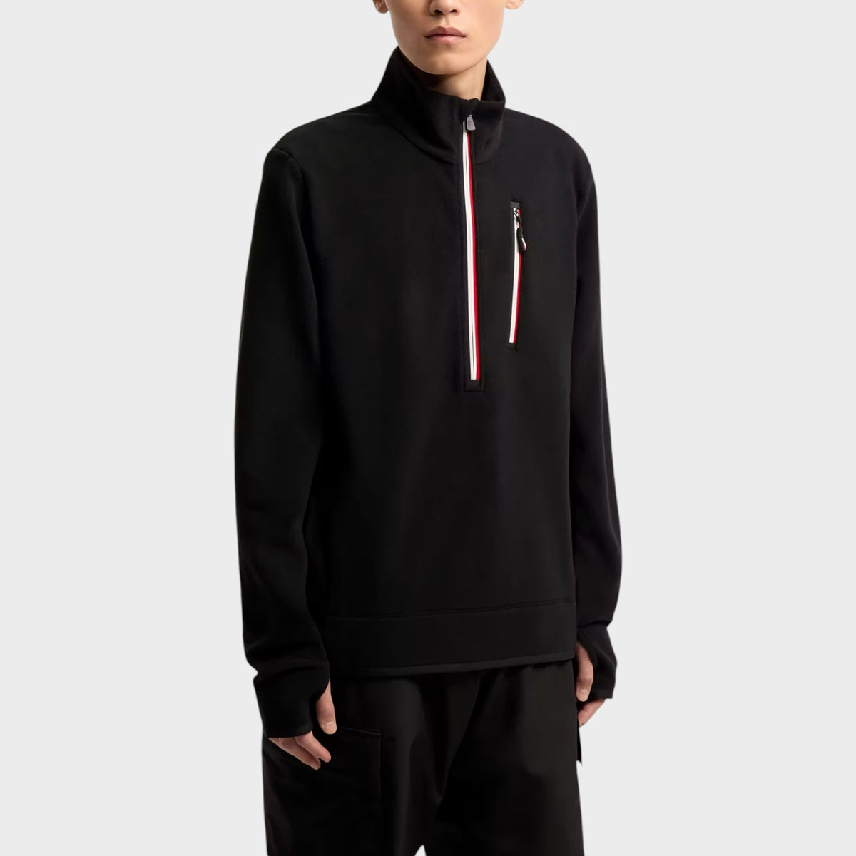 Moncler Grenoble Half Zip Logo Sweater