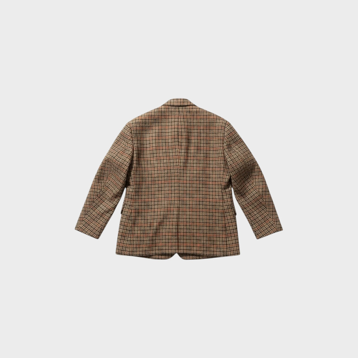Balenciaga Wool Brushed Houndstooth Collared Blazer