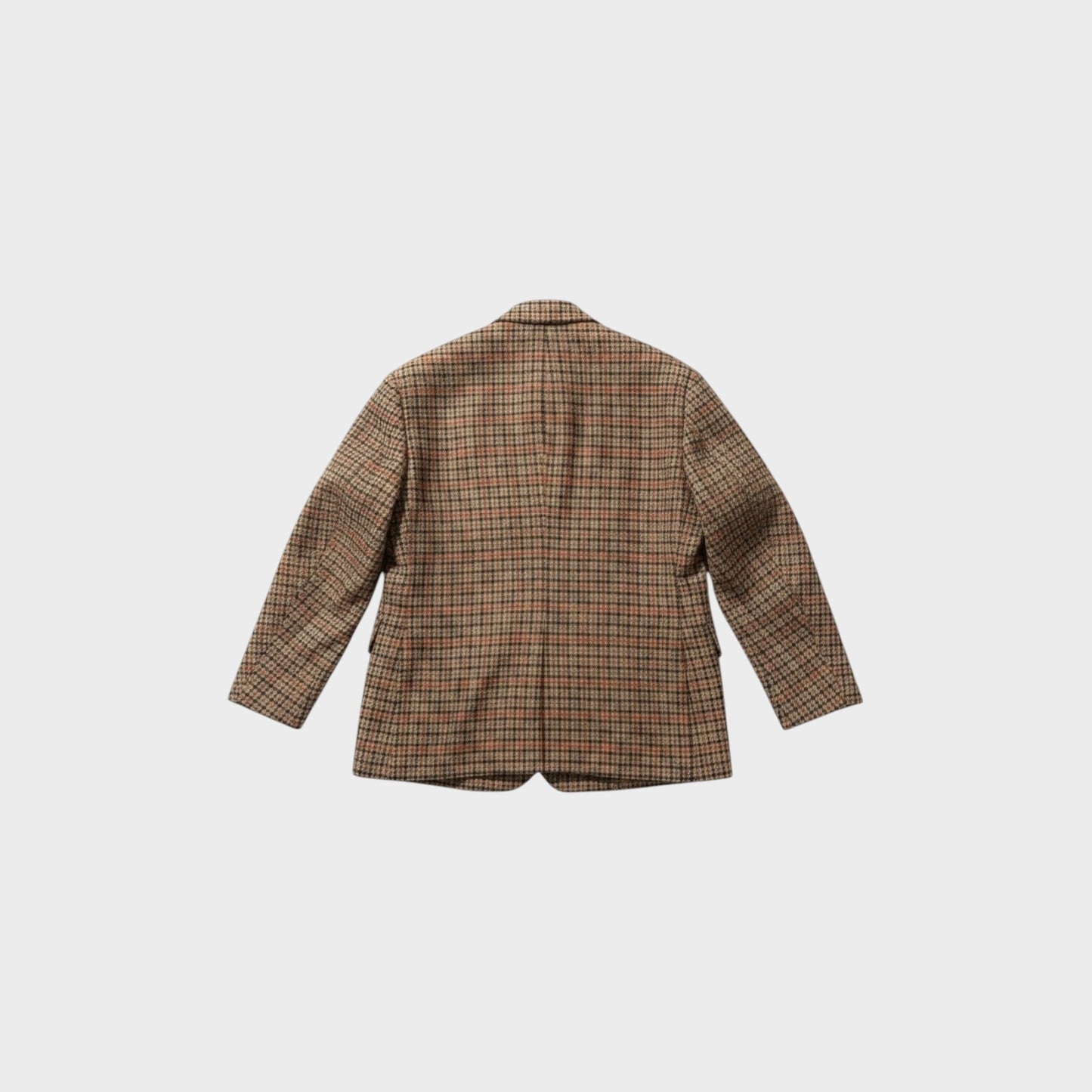 Balenciaga Wool Brushed Houndstooth Collared Blazer