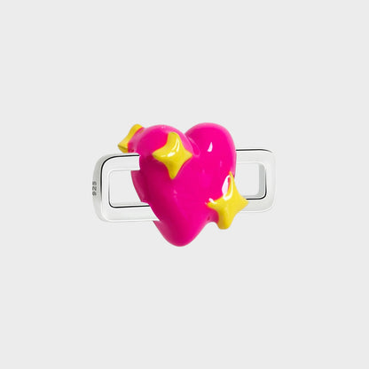 Poubel Heart with Sparkle Charm