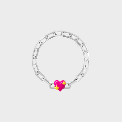 Poubel Heart with Sparkle Charm