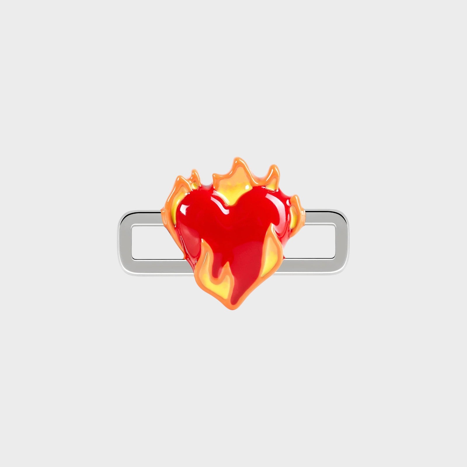 Poubel Heart-On-Fire Charm