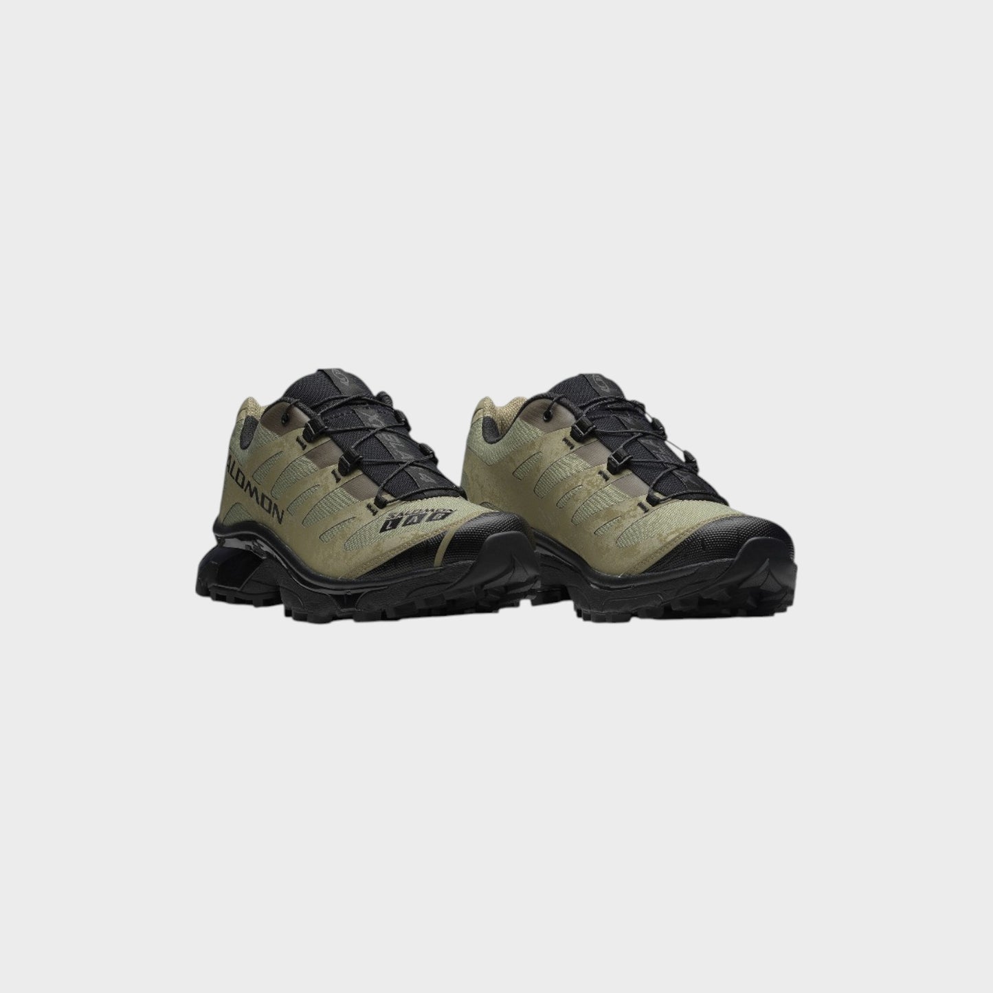 Salomon Sneakers, Black, Xt 4 Og Protective Sneakers In Aloe Black & Silver Cloud