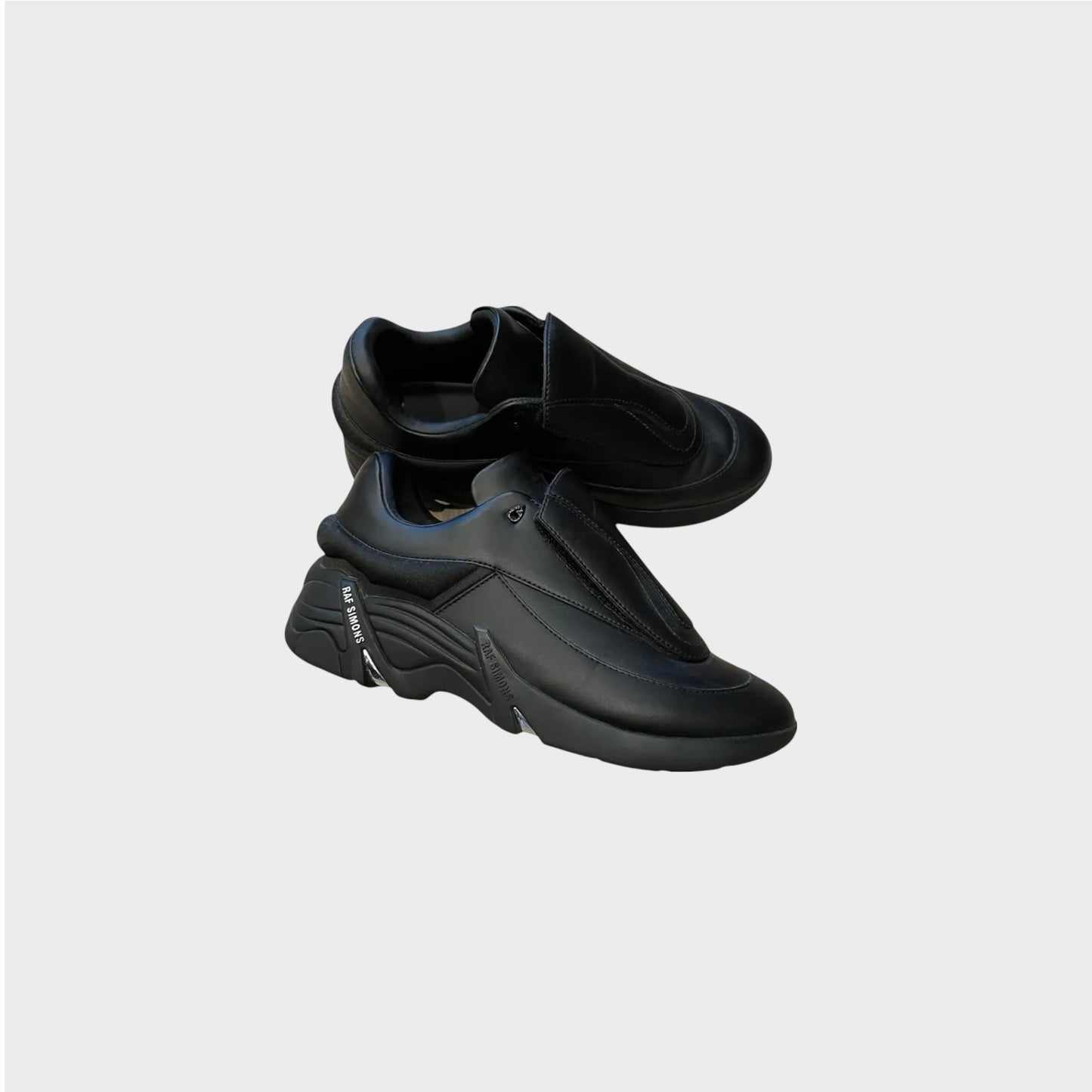 Raf Simons Sneakers, Black, Runner Antei Low Top Velcro Front Sneakers