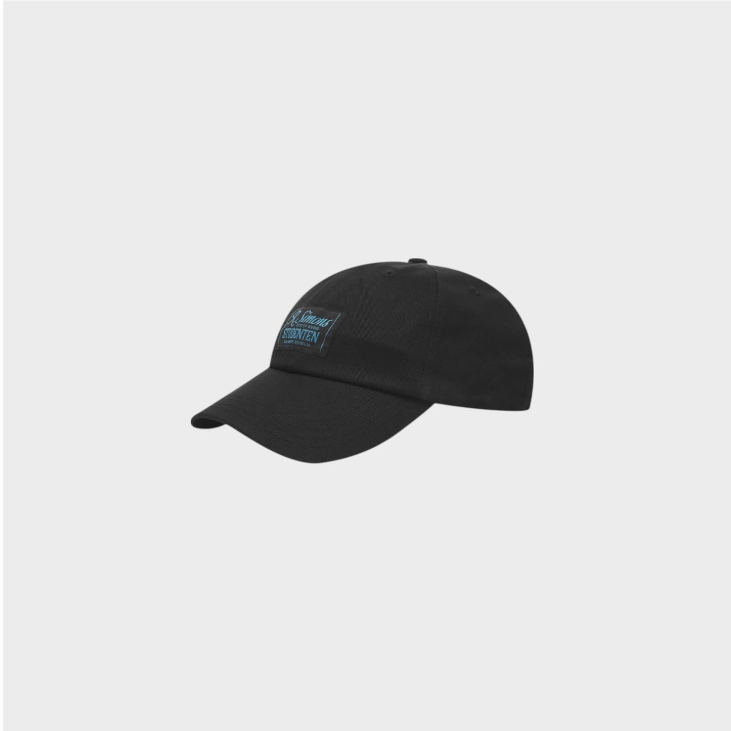 Raf Simons Hat, Black, Cotton Cap w/ "Studenten" Patch