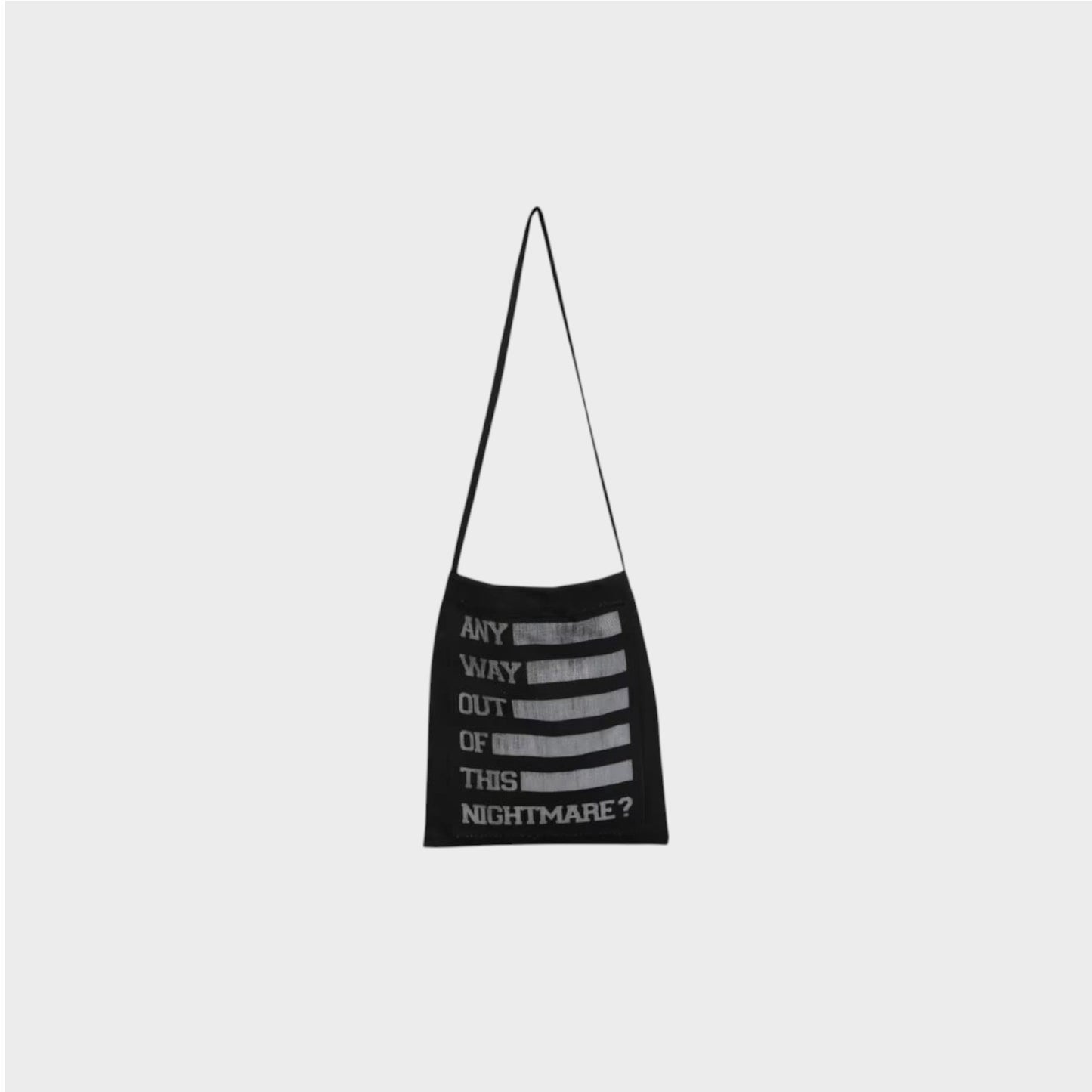 Raf Simons Bag, Black, Tote Bag w/ Faded White Print
