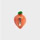 Poubel Charm, Print, Peach Painted Enamel w/ Sterling Silver