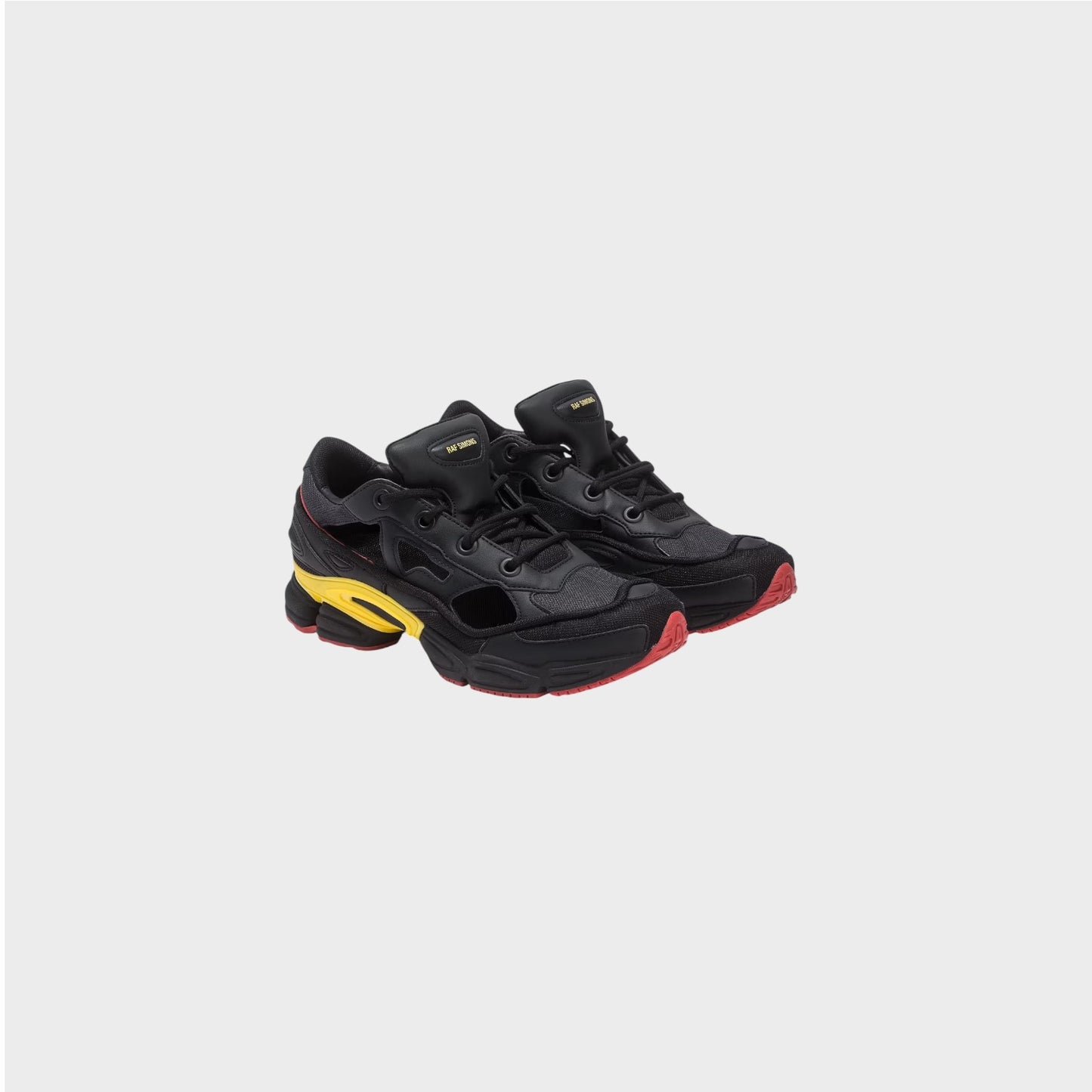 Raf Simons x Adidas Sneakers, Multi, RS Replicant Ozweego in Black, Gold and Grey