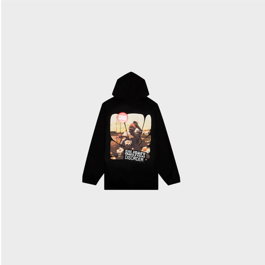 Raf Simons Sweatshirt, Black, Cotton Destroyed Oversized Zip Up Hoodie w/ 