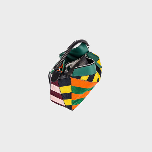 Loewe Shoulder Bag, Multi, Puzzle Classic Calf Panels Rugby Large Bag