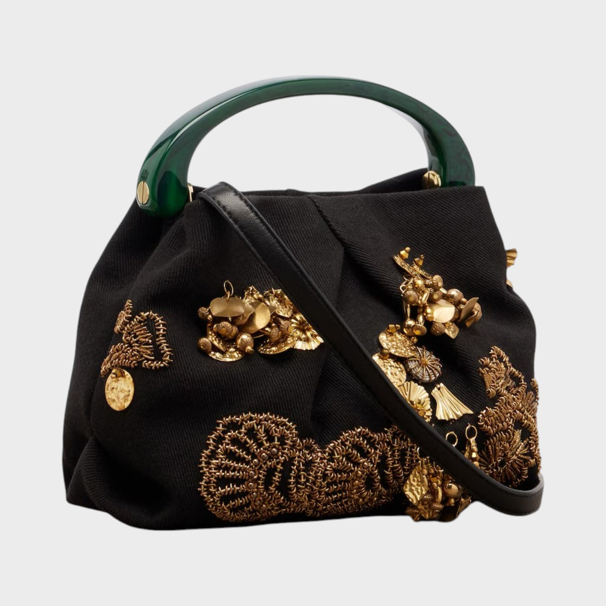 Dries Van Noten Crispino Cotton Resin Bag