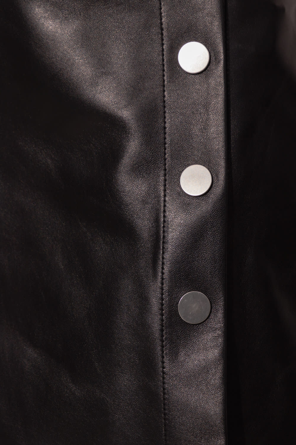 Bottega Veneta Lamb Leather Semiplonge Skirt