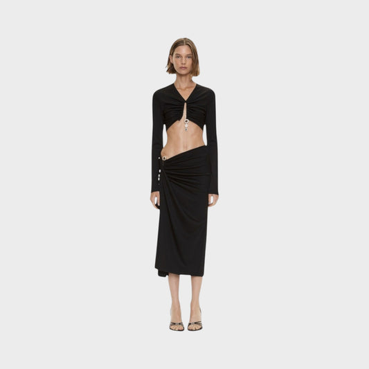 Christopher Esber Ribbed Crystal Pendant Top