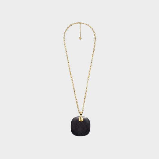 Goossens Solstice Wood Pendant Long Necklace