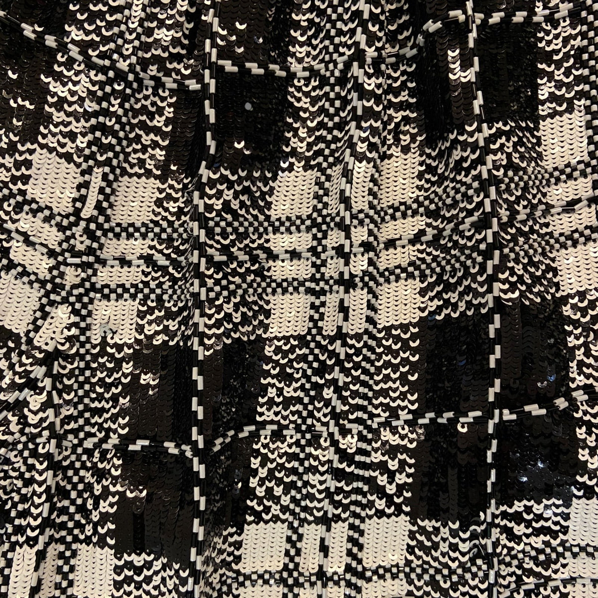 Balenciaga Silk Sequins Check Pants