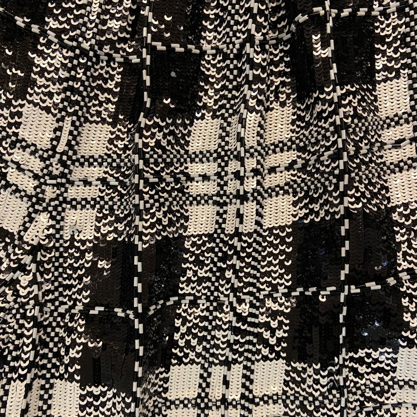 Balenciaga Silk Sequins Check Pants